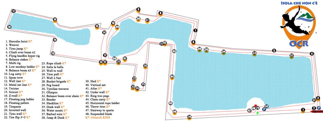 Isola che non c'è OCR - Mappa percorso